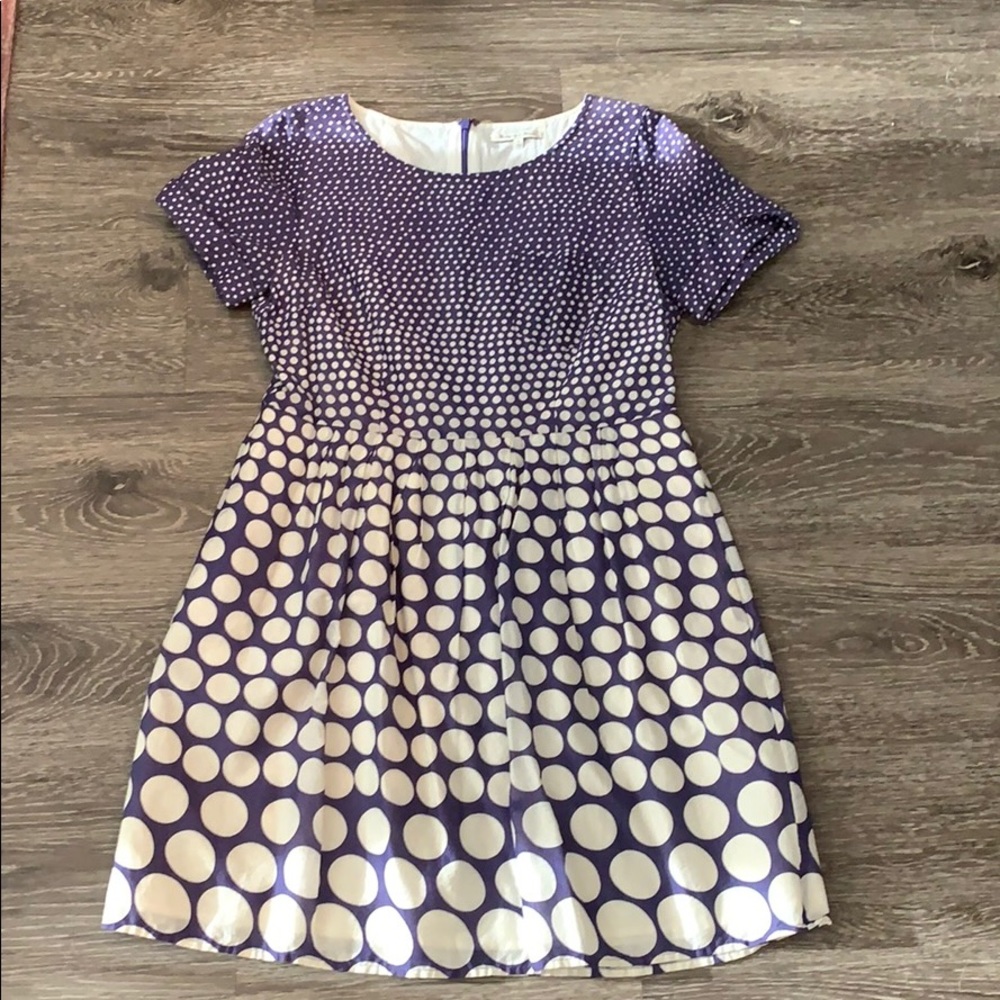 Blue polka dot dress